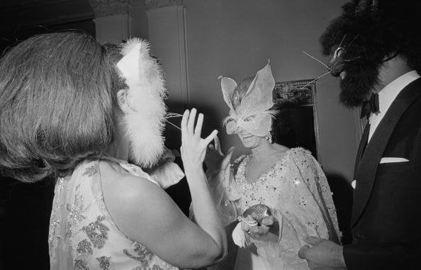 Another real life party, hosted by Truman Capote. The Black and White Ball took place at the Plaza hotel in New York in Novem