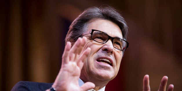 UNITED STATES - MARCH 7: Texas Gov. Rick Perry speaks during the American Conservative Union's Conservative Political Action Conference (CPAC) at National Harbor, Md., on Friday, March 7, 2014. (Photo By Bill Clark/CQ Roll Call)