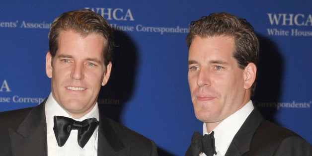 WASHINGTON, DC - MAY 03: Cameron Winklevoss and Tyler Winklevoss attend the 100th Annual White House Correspondents' Association Dinner at the Washington Hilton on May 3, 2014 in Washington, DC. (Photo by Kris Connor/FilmMagic)