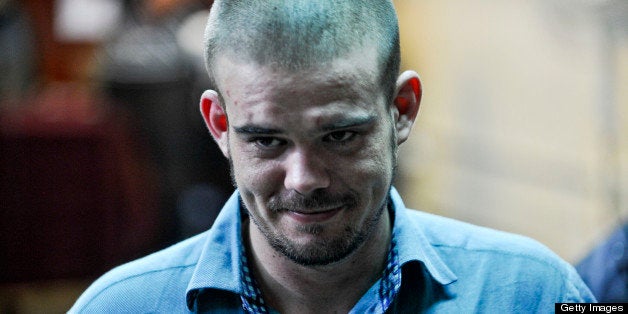 Dutch national Joran Van der Sloot arrives for a hearing at the Lurigancho prison in Lima on January 11, 2011. The trial for