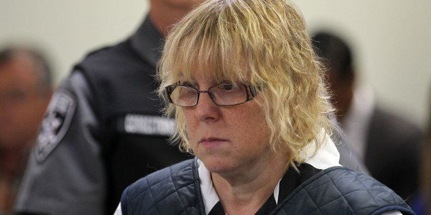 PLATTSBURGH, NY - JUNE 15: Joyce Mitchell (L) appears before Judge Buck Rogers in Plattsburgh City Court on June 15, 2015 in Plattsburgh, New York. Mitchell allegedly aided inmates Richard Matt and David Sweat in their escape from Clinton Correctional Facility. They were discovered missing the morning of June 6. (Photo by G.N. Miller - Pool/Getty Images)