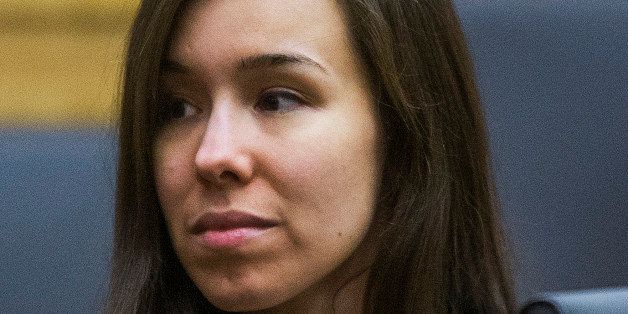 Jodi Arias appears in Maricopa County Superior Court Wednesday, July 30, 2014, in Phoenix as part of a status conference with Judge Sherry Stephens. Arias was convicted of murder in the 2008 killing of her lover. (AP Photo/The Arizona Republic, Tom Tingle, Pool)