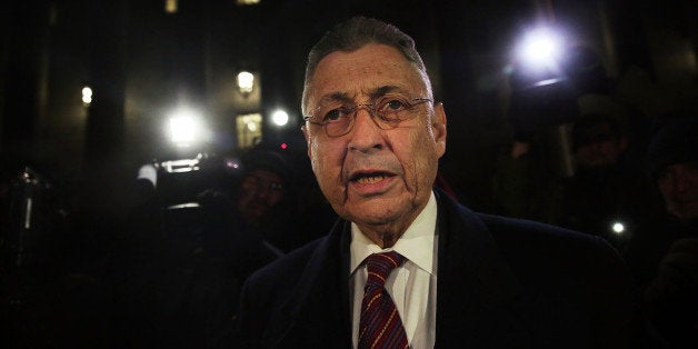 NEW YORK, NY - NOVEMBER 30: Former New York Assembly Speaker Sheldon Silver leaves a federal court in Lower Manhattan on November 30, 2015 in New York City. A jury found Silver guilty on all seven charges against him in a federal corruption trial that lasted five-weeks. (Photo by Spencer Platt/Getty Images)