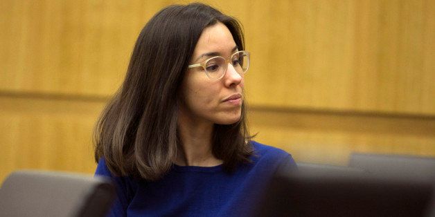 Jodi Arias looks on during the sentencing phase of her at Maricopa County Superior Court in Phoenix on Tuesday, October 28, 2014. Arias was found guilty of first degree murder in the death of former boyfriend Travis Alexander, but the jury hung on the penalty phase, life in prison or the death sentence.(AP Photo/The Arizona Republic, David Wallace,Pool)