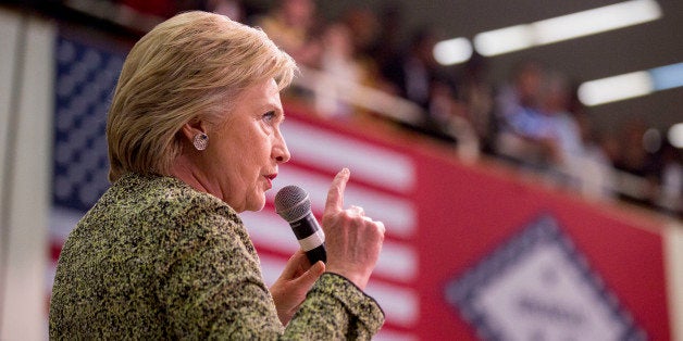 Democratic presidential candidate Hillary Clinton speaks at a rally to promote early voting ahead of Super Tuesday at the University of Arkansas at Pine Bluff Sunday, Feb. 28, 2016 in Pine Bluff, Ark. (AP Photo/Gareth Patterson)