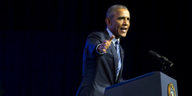 President Barack Obama speaks at the NAACP's 106th national convention at the Philadelphia Convention Center, on Tuesday, July 14, 2015, in Philadelphia. (AP Photo/Evan Vucci)