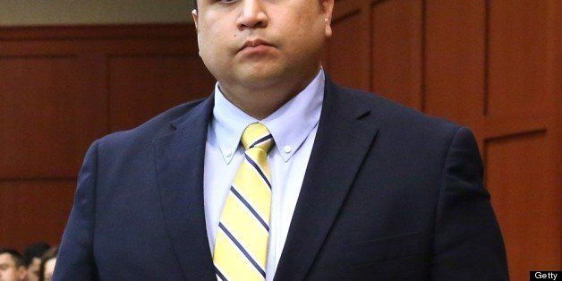 SANFORD, FL - JULY 8: George Zimmerman stands for jury arrival on the 20th day of his trial in Seminole circuit court, July 8, 2013 in Sanford, Florida. Donnelly identified the screams as belonging to Zimmerman. Zimmerman has been charged with second-degree murder for the 2012 shooting death of Trayvon Martin. (Photo by Joe Burbank-Pool/Getty Images)
