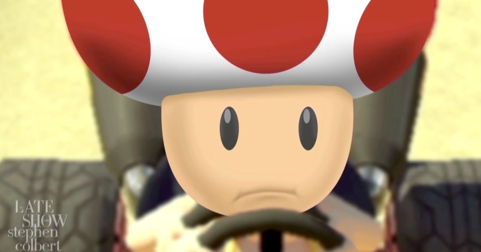 Stephen Colbert Gets Exclusive Audio From Mario Karts Toad Inside 9412