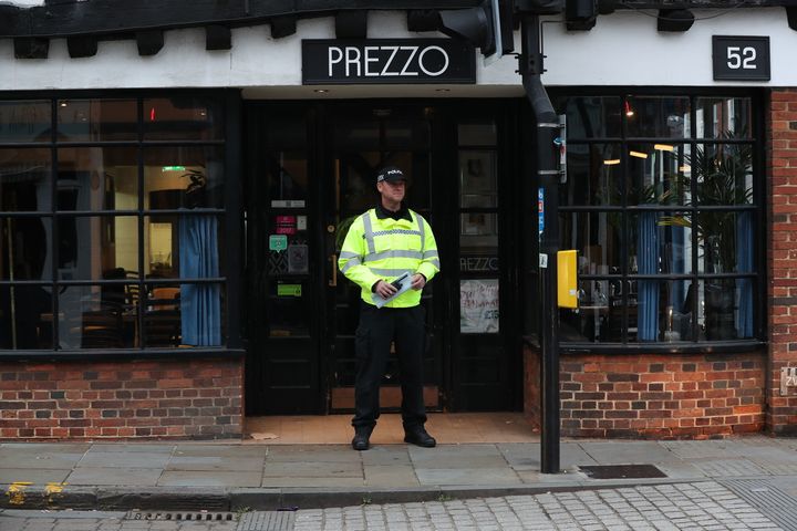 Police were called to Prezzo on Sunday