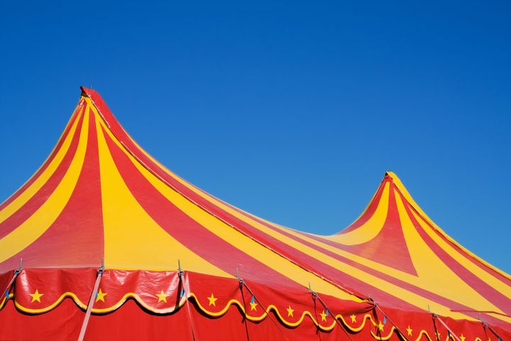 The man's body was found in the Big Top for Russells International Circus (file picture) 