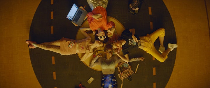 Odessa Young, Hari Nef, Suki Waterhouse and Abra in "Assassination Nation."
