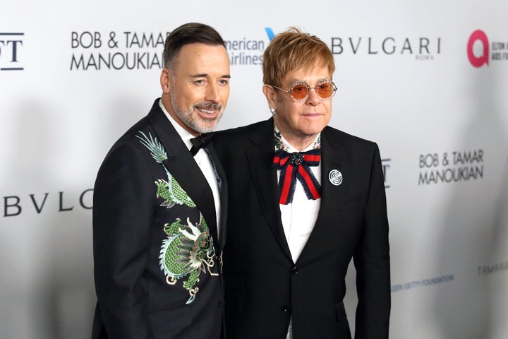 David Furnish and Elton John