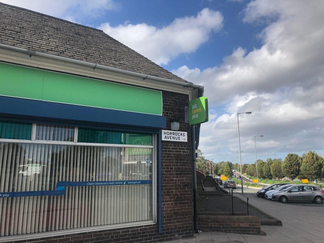 The Garston job centre, which will begin rolling out Universal Credit next week.
