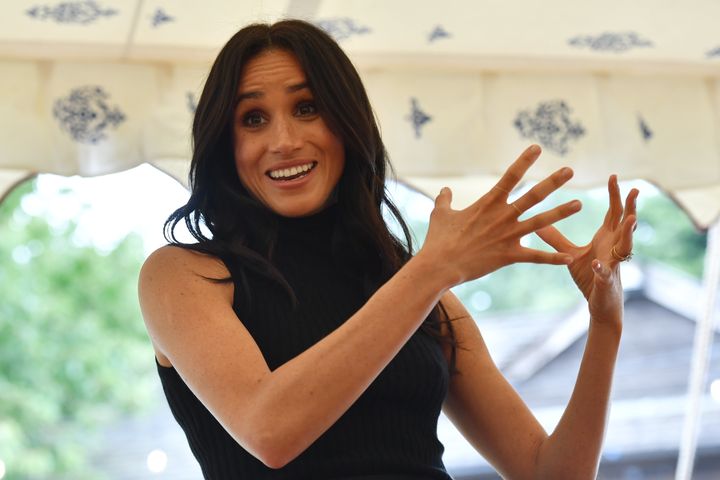Meghan thanks the women of the Hubb Community Kitchen at her event last week. 