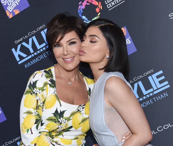 Kris Jenner with her daughter Kylie Jenner at an event on July 14, 2016.