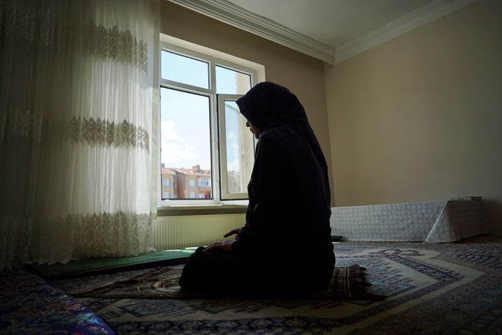 In this Aug 20 2018 photo Meripet 29 prays at her home in Istanbul Turkey Meripet came to Turkey in February 2017 to visit he