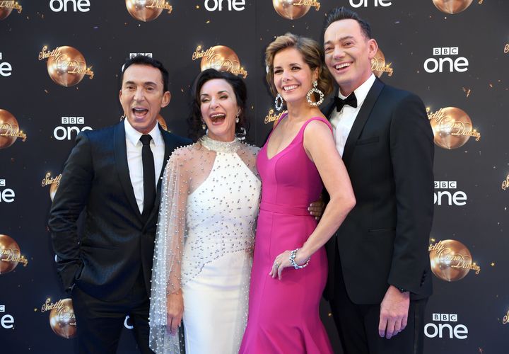 Shirley with her fellow 'Strictly' judges (l-r) Bruno Tonioli, Darcey Bussell and Craig Revel-Horwood.