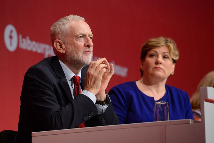 Jeremy Corbyn and shadow foreign secretary Emily Thornberry