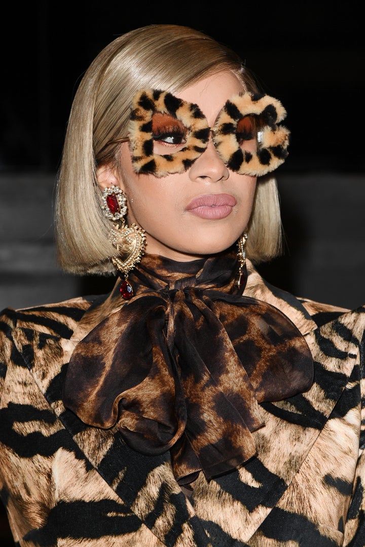 Cardi B Does Extreme Animal Print at Dolce & Gabbana's Spring 2019 Show