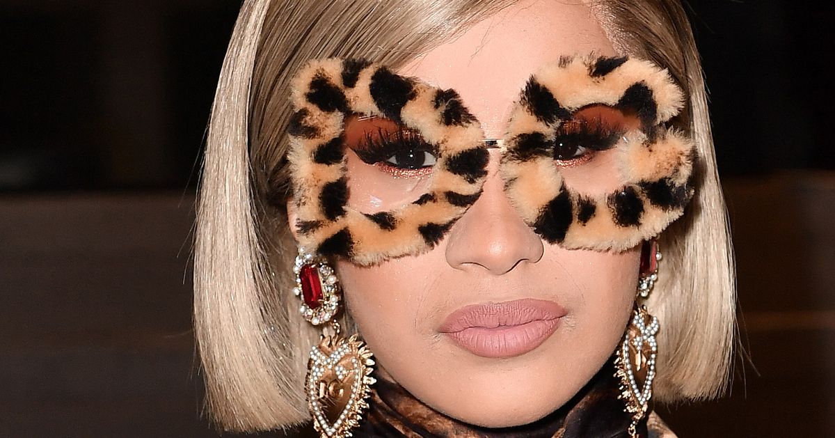 Cardi B Wears Head-To-Toe Animal Print At Dolce & Gabbana Show And It's Wild