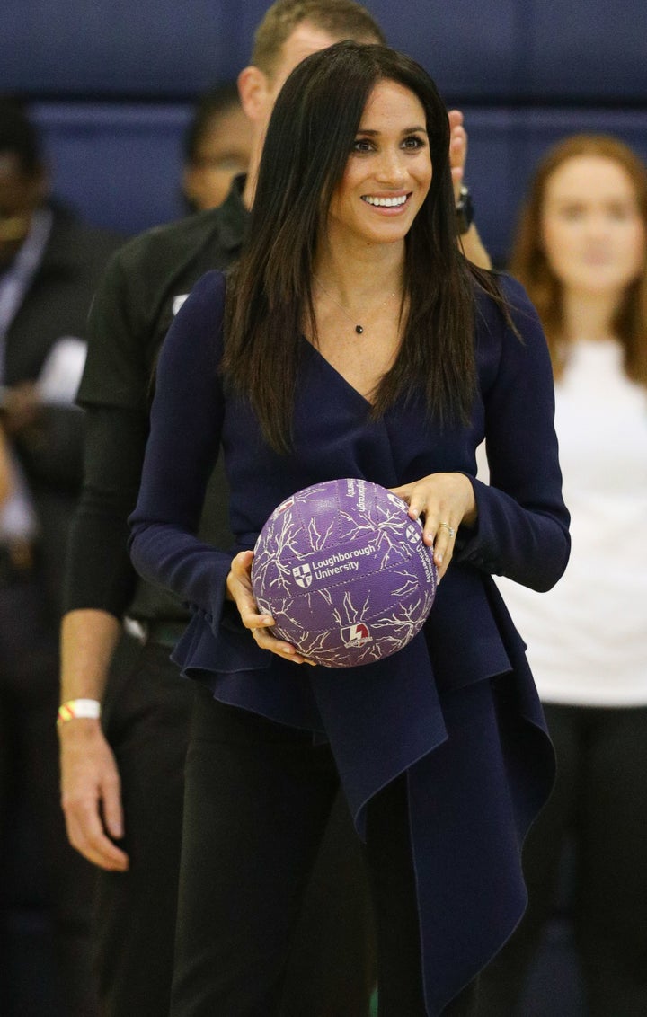 The Duchess of Sussex attends the Coach Core Awards at Loughborough University.