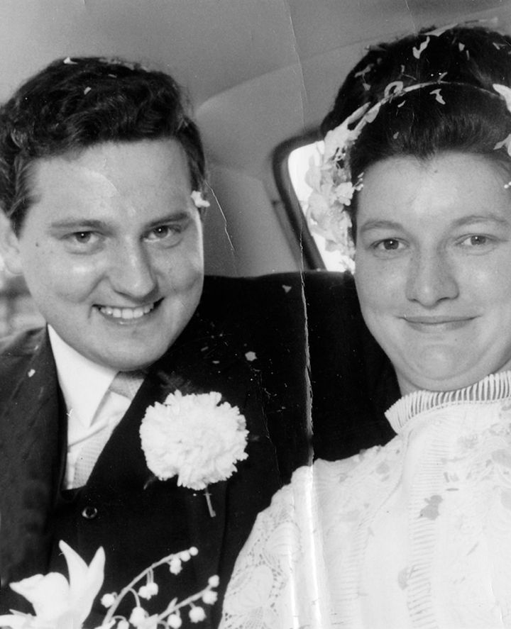 Fred Paintin and wife Barbara on their wedding day