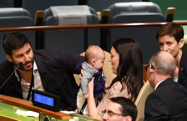 Jacinda Ardern and baby Neve