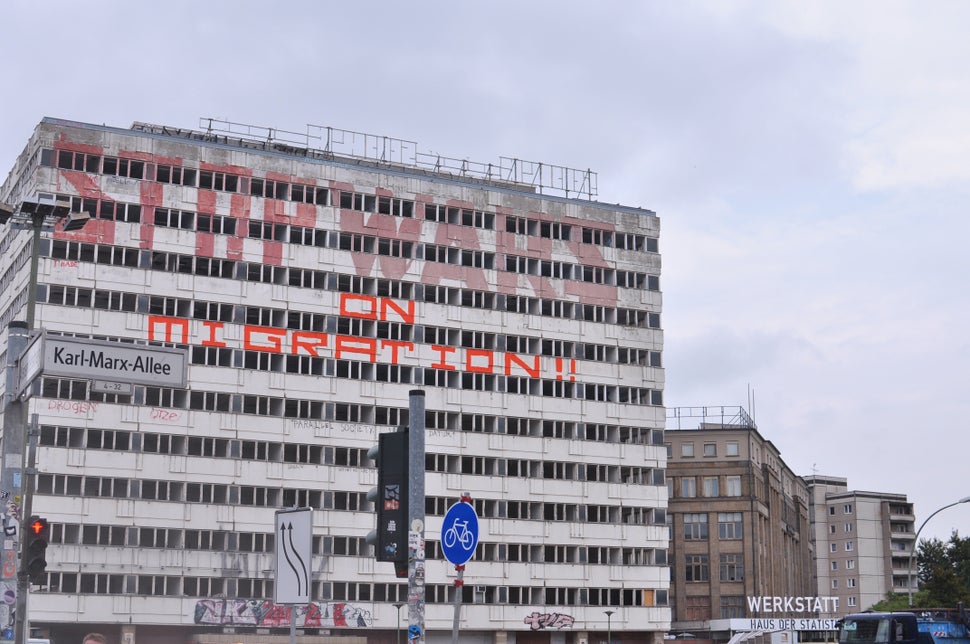 Haus der Statistik, a former federal government statistics office, has been vacant since 2008. 