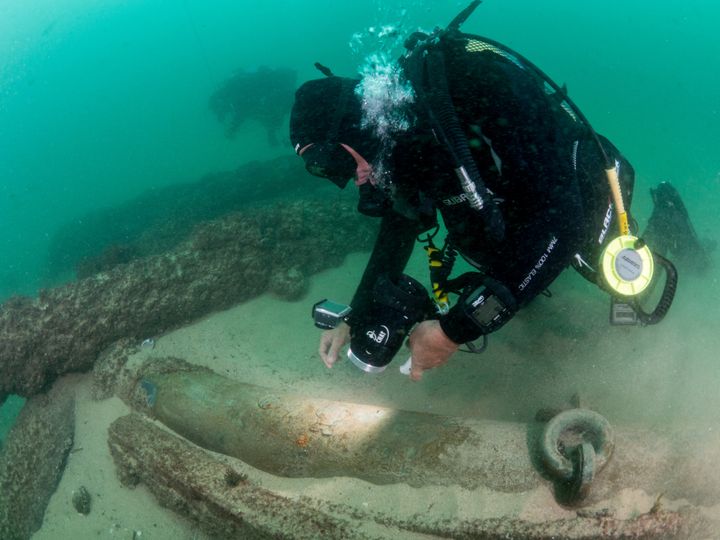 Archaeologists believe the ship was wrecked between 1575 and 1625