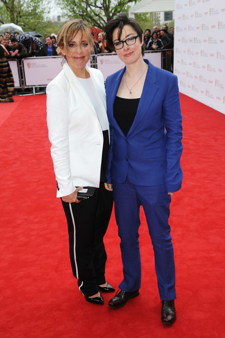 Mel and Sue at the TV Baftas in 2013