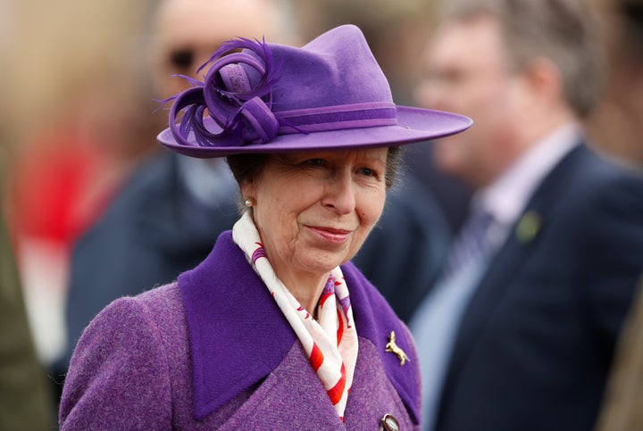 Princess Anna at Cheltenham Racecourse in Britain on March 16. 