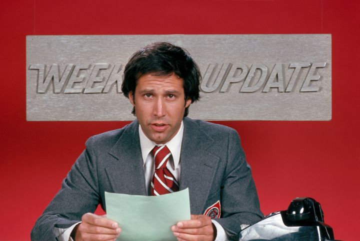 Chevy Chase hosts the "Weekend Update" segment on "SNL" years ago. Chase expressed in a recent interview that he doesn't find the show funny anymore.