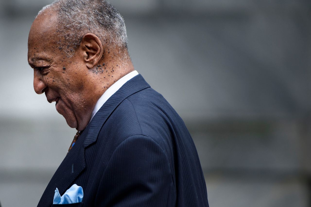 Disgraced comedian Bill Cosby, before he was led away in handcuffs to begin his prison sentence for drugging and sexually assaulting a woman he was mentoring.
