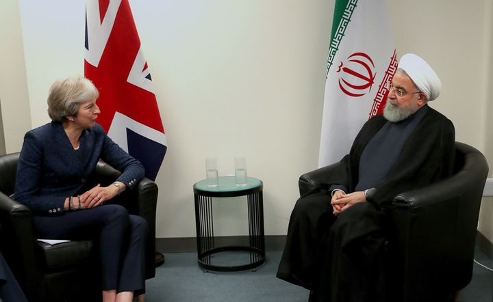 May with Rouhani at the UN 