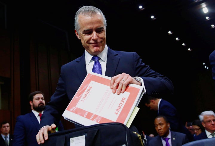 Andrew McCabe, former deputy director of the FBI, pictured in May 2017.