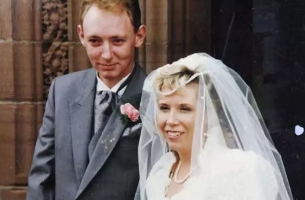 Tracey and Charlie Loder on their wedding day