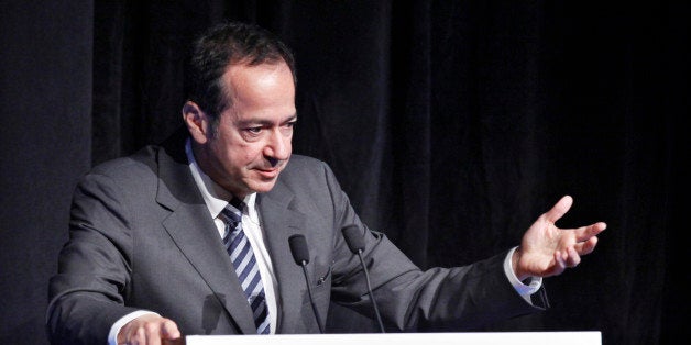 President and Portfolio Manager of Paulson & Co. John Paulson speaks during the Sohn Investment Conference in New York, May 1