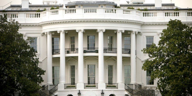 Close-up of the back of the White House.