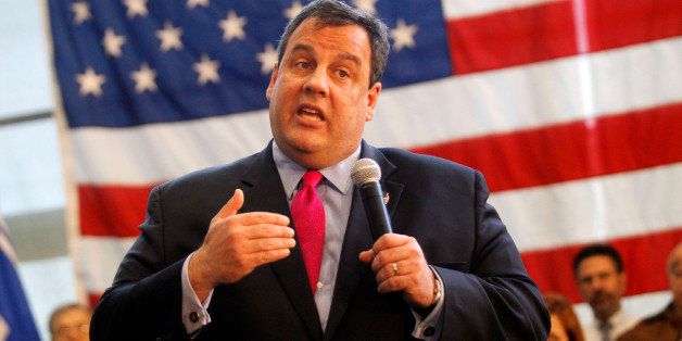 HAMMONTON, NJ - MARCH 29: New Jersey Governor Chris Christie speaks at a Reform Agenda Town Hall meeting at the New Jersey Manufacturers Company facility March 29, 2011 in Hammonton, New Jersey. A State Supreme Court appointed judge ruled on March 22, 2011 that his eight percent education budget cuts last year had violated New Jersey law because the state was unable to fulfil it's educational obligations. (Photo by Jessica Kourkounis/Getty Images)