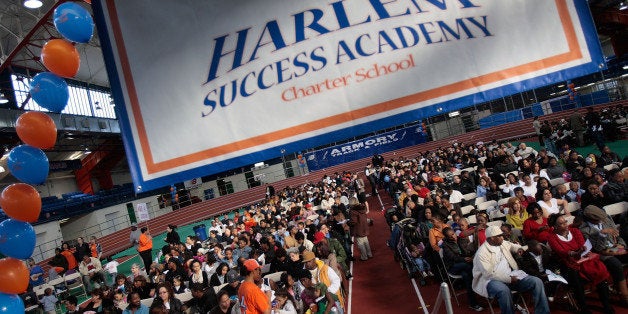 NEW YORK - APRIL 23: Parents, children and family members wait to hear if their students will be awarded a coveted slot at the Harlem Success Academy charter school system April 23, 2009 in the Harlem neighborhood of New York City. Thousands of families applied for the positions in the Harlem Success Academy schools for 475 slots, with admissions being decided by a public random lottery. Students not chosen are put on waiting lists. President Obama recently called for a lifting of the caps currently in place that limit charter schools expansion, which in New York often share school building space with regular public schools. Currently 115 charter schools operate in the state of New York, over half of them in New York City, with 30 more approved to open in the next 18 months. (Photo by Chris Hondros/Getty Images)