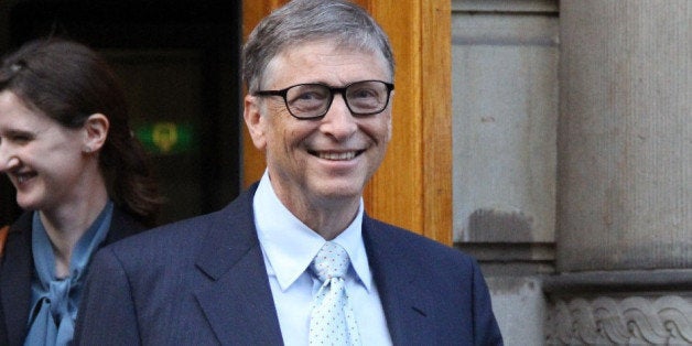 THE HAGUE, NETHERLANDS - NOVEMBER 13 : Bill Gates, Microsoft co-founder and Chairman of the Bill and Melinda Gates foundation arrives for a meeting Dutch Prime Minister Mark Rutte (not seen) in The Hague, Netherlands on November 13, 2014. (Photo by Yasin Yagci/Anadolu Agency/Getty Images)