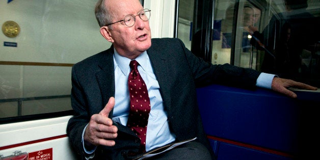 This Nov. 14, 2014, photo, shows Sen. Lamar Alexander, R-Tenn., speaking during an interview as he rides the subway from the U.S. Capitol to his office at the Dirksen Senate office building on Capitol Hill in Washington. Alexander, the incoming chairman of the Senate committee overseeing education, says his top education priority is fixing No Child Left Behind, the landmark Bush-era law. His goal? Get a bill signed by President Barack Obama early next year. (AP Photo/Manuel Balce Ceneta)