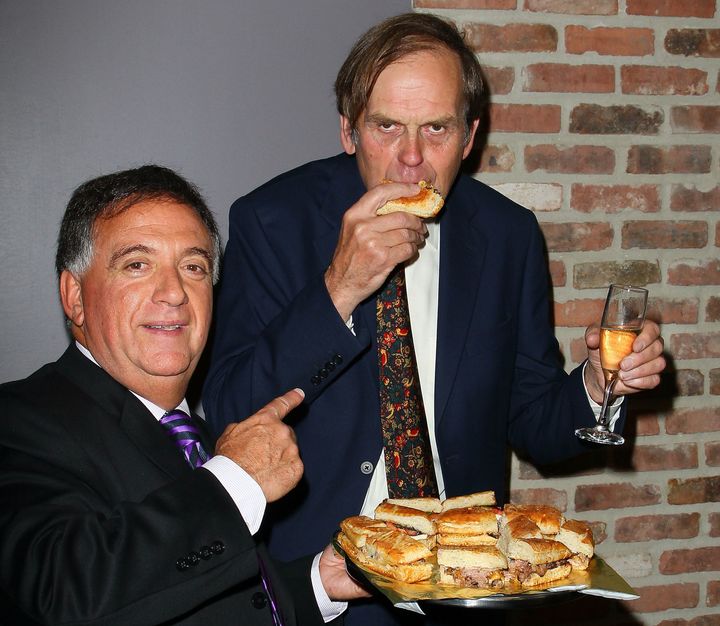 Montagu and Robert Earl attend the grand opening of an Earl of Sandwich in New York City on Sept. 2, 2011.