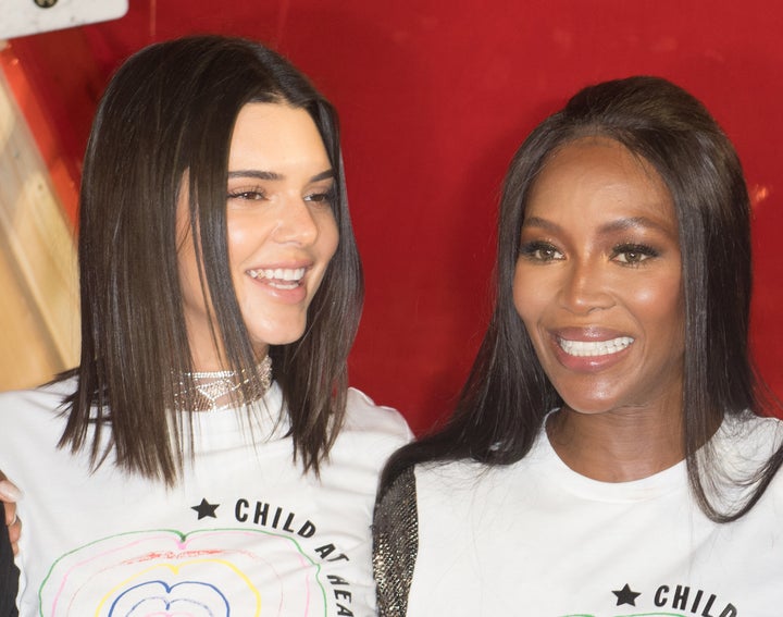  Kendall Jenner and Naomi Campbell at a Fashion for Relief event in 2017. 