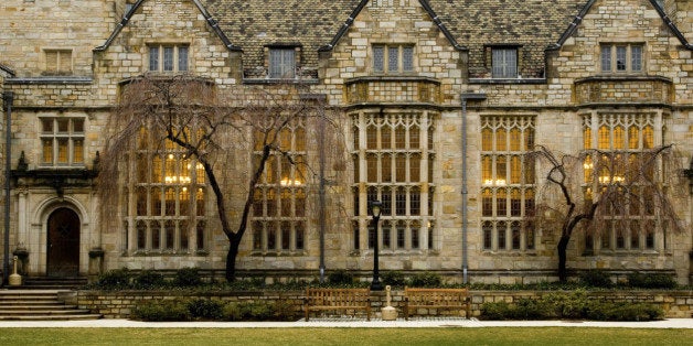 Yale University campus at evening, New Haven, Connecticut