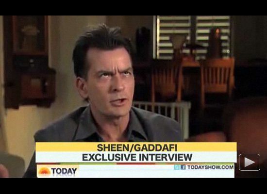 Charlie Sheen Meets Gaddafi