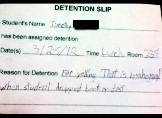 'Hunger Games' Detention