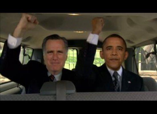 Jay Leno - Obama and Romney's 'Call Me Maybe' Car Dance