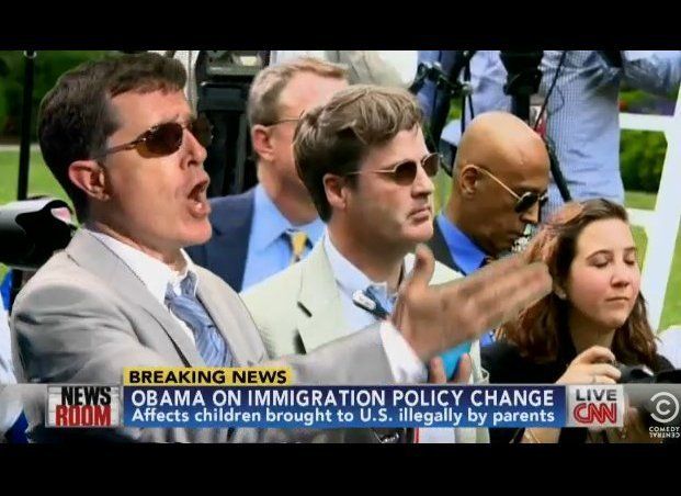 Colbert Report - Stephen Interrupts Obama