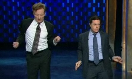 Stephen Colbert And Conan O'Brien's Late Night Dance-Off (VIDEO